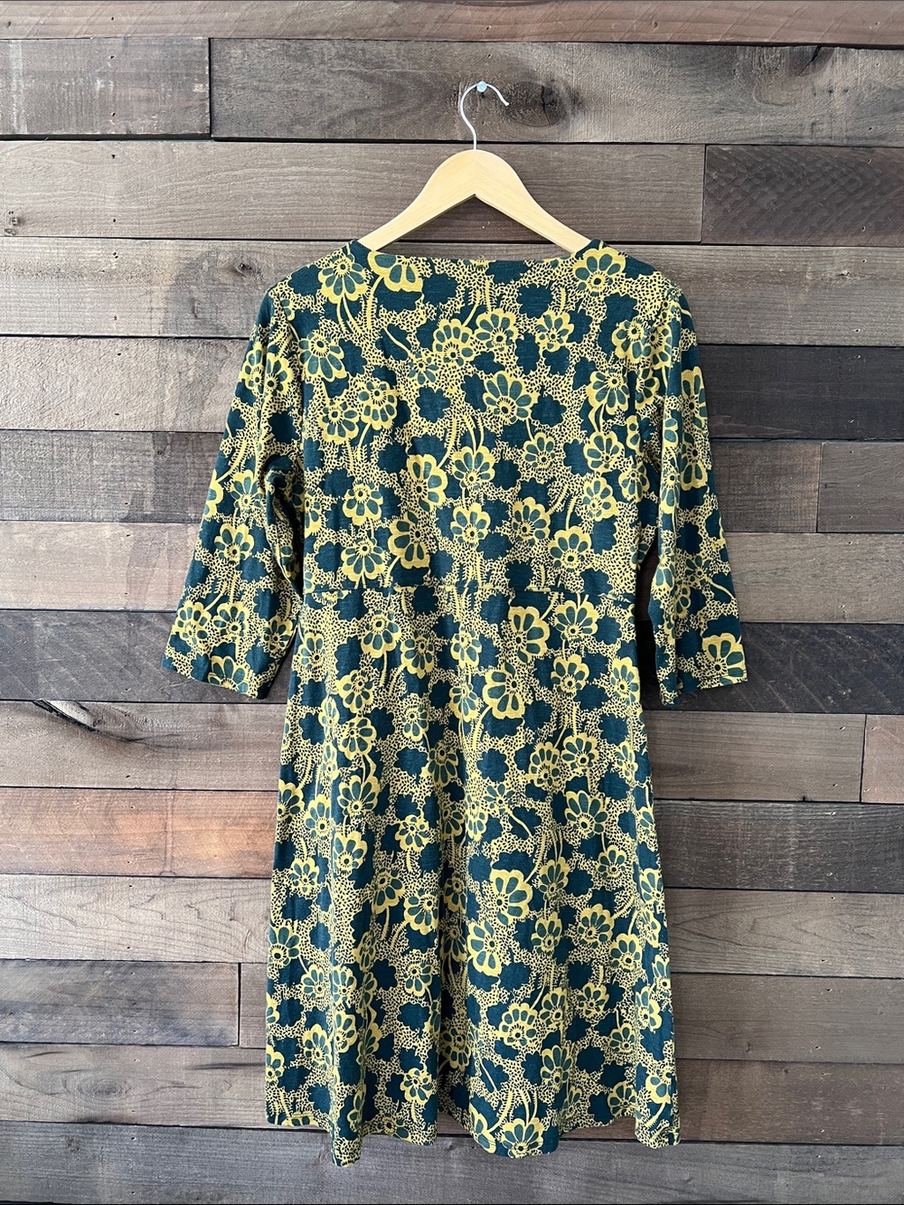 Toad & Co. Women's Rosalinda Mini Dress in Yellow Black Floral Size Large - Picture 5 of 9